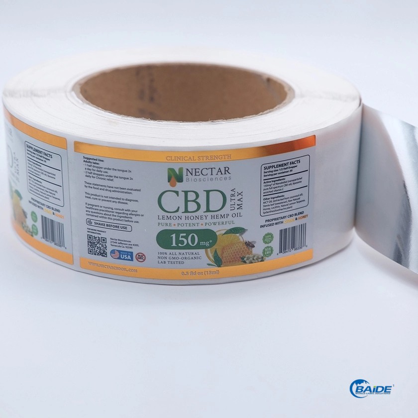 化妝品瓶貼不干膠貼紙印刷