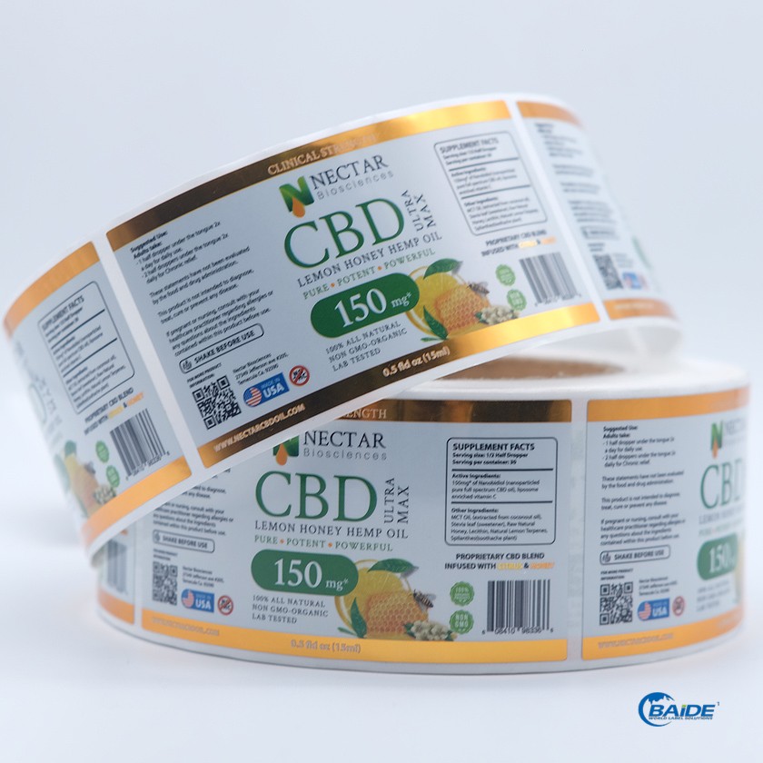 化妝品瓶貼不干膠貼紙印刷